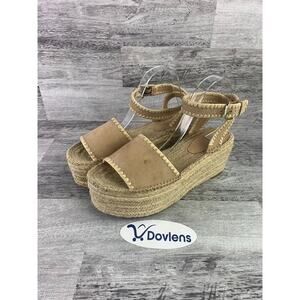 Pour La Victoire Womens Espadrille Wedge Sandals Size 11M Beige Ankle Strap